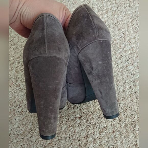 Stuart Weitzman gray lace up oxfords ankle bootie size 7M - Picture 10 of 12